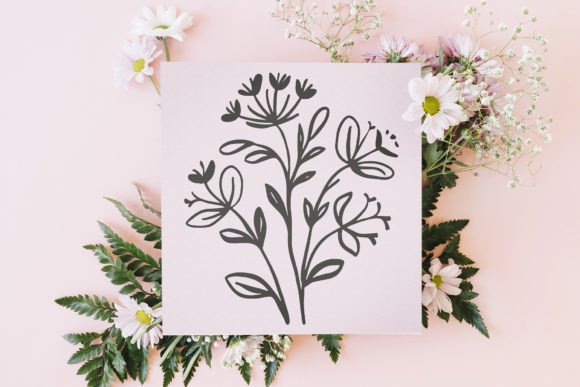 Download Elegant Black and White Flower SVG Files - Svg file Collection