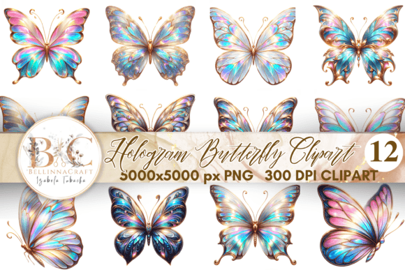 Download Hologram Butterfly Clipart PNG - Premium Bundle