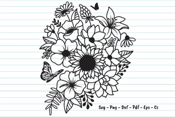 Download Flower Svg Files, Floral Butterfly Svg - Svg file Collection