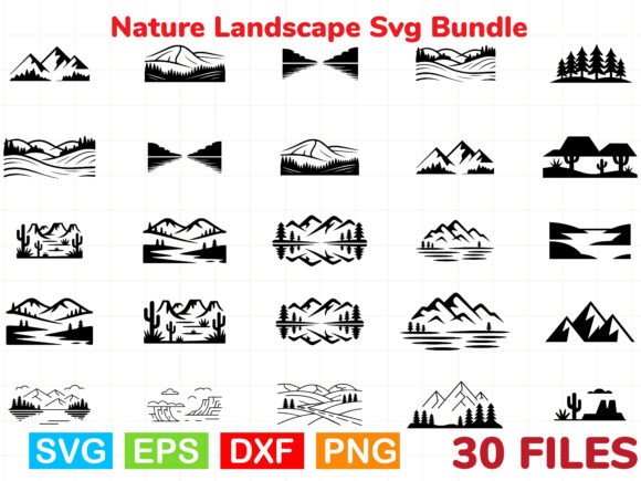 Download Nature Landscape Svg Bundle - Landscape svg Collection