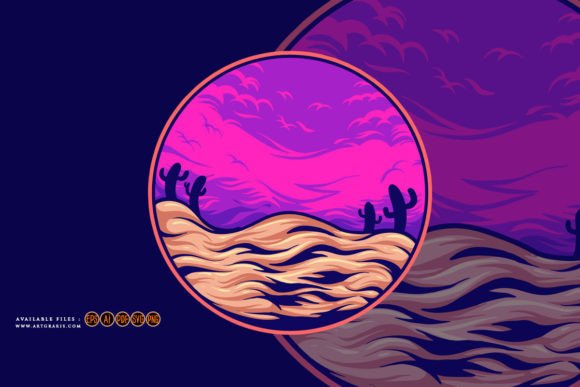 Download Dazzling Desert Sunset Landscape SVG - Landscape svg Collection
