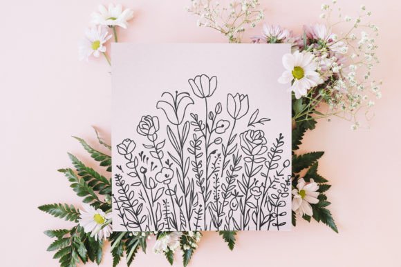 Download Elegant Black and White Flower SVG Files - Svg file Collection