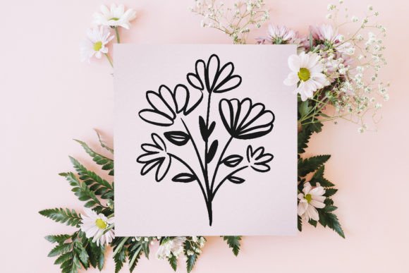 Download Elegant Black and White Flower SVG Files - Svg file Collection