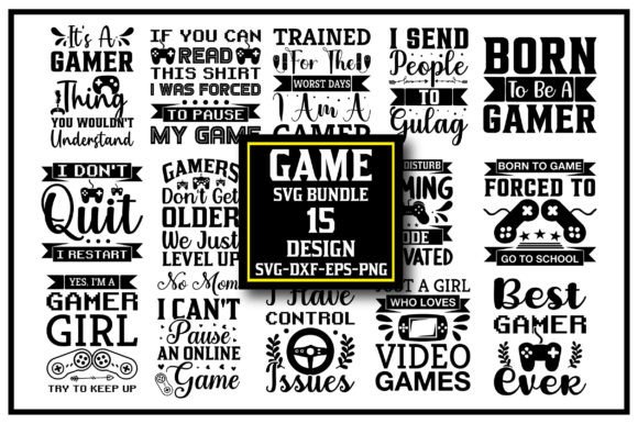 Download Game Svg Trendy T-shirt Design Bundle - Game svg Collection