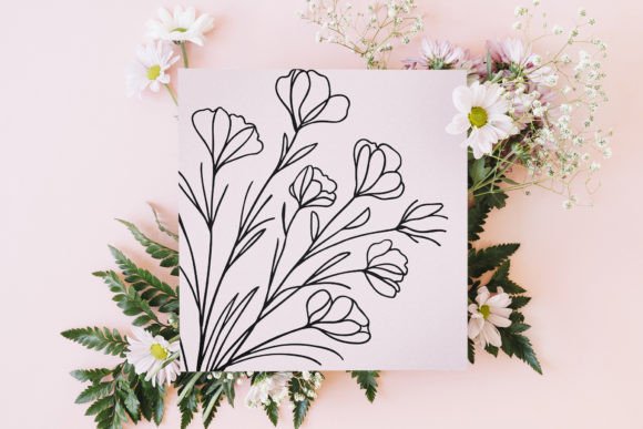 Download Elegant Black and White Flower SVG Files - Svg file Collection