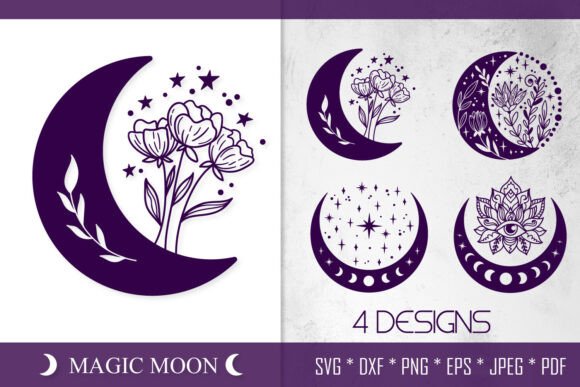 Download Witchy Celestial Moon Phases SVG Files - Svg file Collection