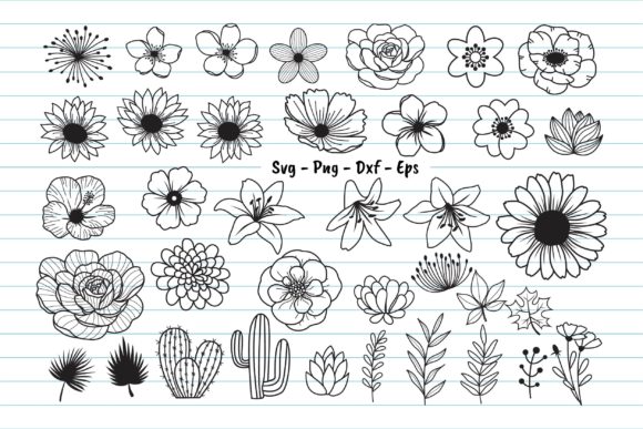Download 37 Flowers Bundle Svg, Flower Svg Files - Svg file Collection