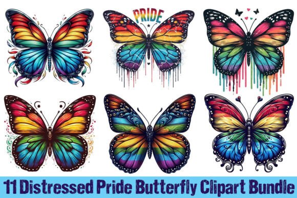 Download Distressed Pride Butterfly PNG Clipart - Premium Resources