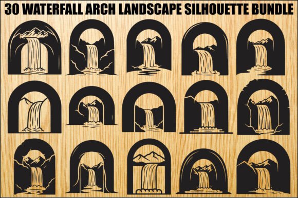 Download Waterfall Arch Landscape SVG Bundle - Landscape svg Collection